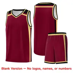 Crimson Khaki Black Color Charge Basketball Jersey 7