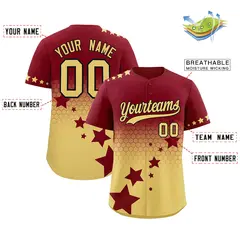 Crimson Khaki Black Rising Stars Gradient Baseball Jersey 2