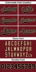 Crimson Khaki-Black Varsity Full-Snap Letterman Baseball Jacket 5