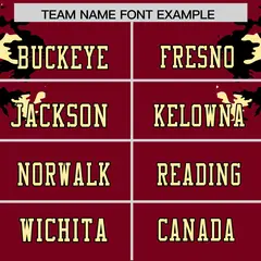 Crimson Khaki Camo Authentic Football Jersey 3