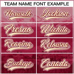 Crimson Khaki-Crimson Denver City Skyline Baseball Jersey 3