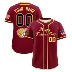 Crimson Khaki Father's Day Classic Baseball Jersey
