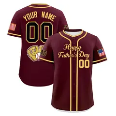 Crimson Khaki Father's Day Classic Baseball Jersey