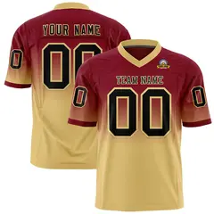 Crimson Khaki Gradient Fashion Authentic Football Jersey 1