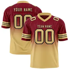 Crimson Khaki Gradient Outdoor Flag Football Jersey