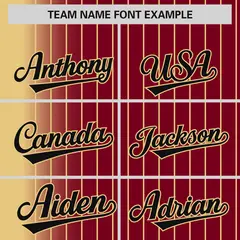 Crimson Khaki Gradient Pinstripe Varsity Full-Snap Baseball Jacket 3