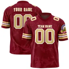 Crimson Khaki Graffiti Line Authentic Football Jersey 1
