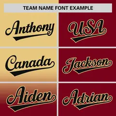 Crimson Khaki Half Gradient Authentic Baseball Jersey 3