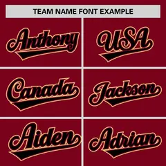 Crimson Khaki Half Stripe Authentic Baseball Jersey 3