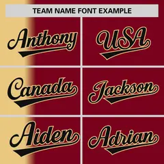 Crimson Khaki Pinstripe Gradient Baseball Jersey 3