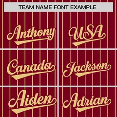 Crimson Khaki Pinstripe Raglan Varsity Letterman Baseball Jacket 3