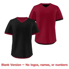 Crimson Khaki Reversible Pullover Baseball Jersey 9