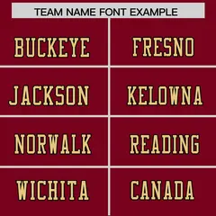 Crimson Khaki Shoulder Star Pattern Flag Football Jersey 3