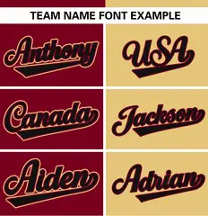 Crimson Khaki Stripe-Solid Combo Authentic Baseball Jersey 3