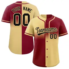 Crimson Khaki Symmetrical Gradient Authentic Baseball Jersey