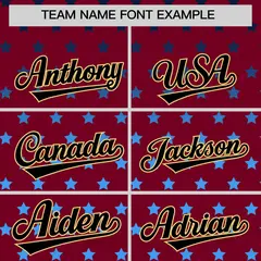 Crimson Khaki-White Raglan Star Print Baseball Jersey 3