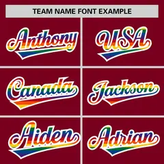 Crimson LGBT Rainbow Pride Month Letterman Bomber Jacket 5