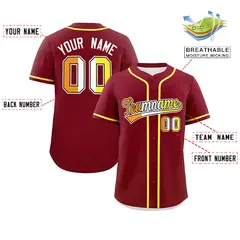 Crimson Maverique Pride Month Baseball Jersey 2