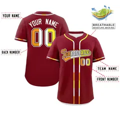 Crimson Maverique Pride Month Baseball Jersey 2