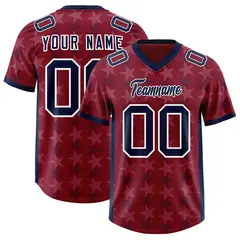 Crimson Navy All Star Graffiti Pattern Football Jersey