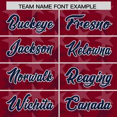 Crimson Navy All Star Graffiti Pattern Football Jersey 3