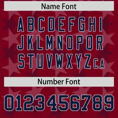 Crimson Navy All Star Graffiti Pattern Football Jersey 4