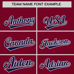 Crimson Navy Floral Gradient Full Button Baseball Jersey 3