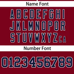 Crimson Navy Gradient Ribbed Authentic Baseball Jersey 4