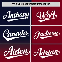 Crimson Navy Half Gradient Authentic Baseball Jersey 3
