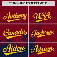 Crimson Navy Ink Pattern Authentic Baseball Jersey 3