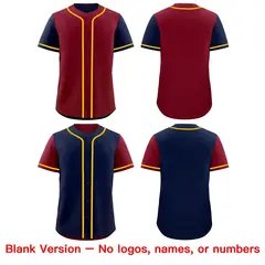 Crimson Navy Reversible Raglan Baseball Jersey 9
