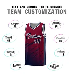 Crimson Navy Splash Basketball Uniforms for Training 4