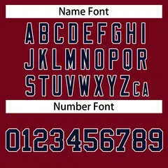 Crimson Navy-White Classic Hockey Jersey 3