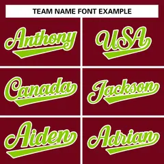 Crimson Neon Green-White Varsity Full-Snap Letterman Jacket 5