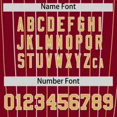 Crimson Old Gold and White Bi-Color Stripes Baseball Jersey 4