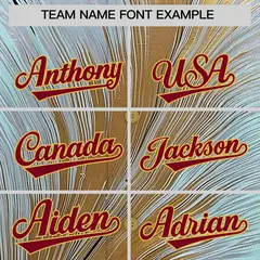 Crimson Old Gold Fluid Feather Graffiti Baseball Jersey 3