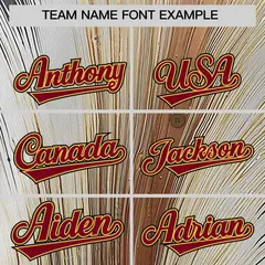 Crimson Old Gold Fluid Feather Graffiti Baseball Jersey 3