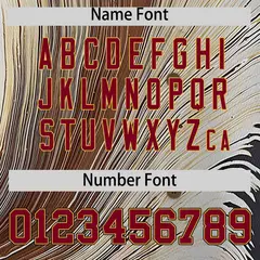 Crimson Old Gold Fluid Feather Graffiti Baseball Jersey 4