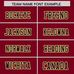 Crimson Old Gold Football Jersey with Sleeve Stripes 3
