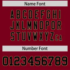 Crimson Old Gold Football Jersey with Sleeve Stripes 4