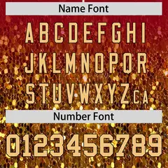 Crimson Old Gold Gradient Sparkle-Effect Baseball Jersey 4
