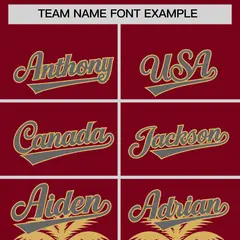 Crimson Old Gold Graffiti Pattern Bossinia Baseball Jersey 3