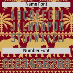 Crimson Old Gold Graffiti Pattern Bossinia Baseball Jersey 4
