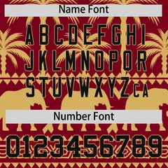 Crimson Old Gold Graffiti Pattern Bossinia Baseball Jersey 4