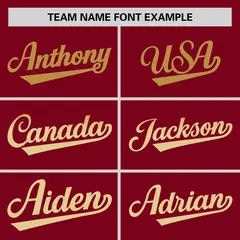 Crimson Old Gold-Khaki Gradient Font Side Baseball Jersey 3