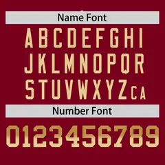 Crimson Old Gold-Khaki Gradient Font Side Baseball Jersey 4
