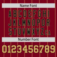 Crimson Old Gold Pinstripe Two-tone Baseball Jersey 4