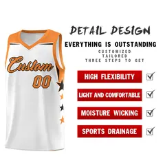 Crimson Old Gold Two Tone Side Star Color Block Wrinkle-Resistant Basketball Jersey 2