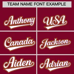 Crimson Old Gold White Flag Lace Sleeve Baseball Jersey 3