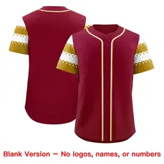 Crimson Old Gold White Flag Lace Sleeve Baseball Jersey 7